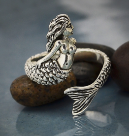 Mermaid Ring - Adjustable Ring | Sterling Silver