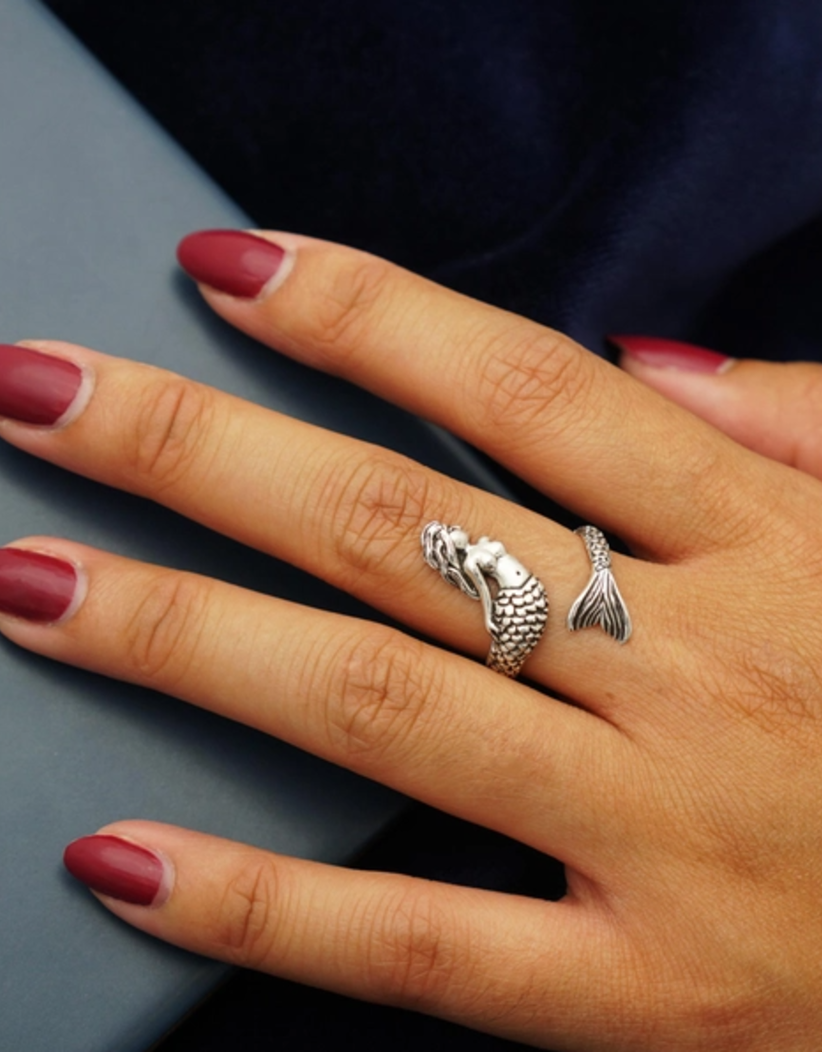 Mermaid Ring - Adjustable Ring | Sterling Silver