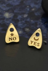 Ouija Post Earrings 9x6mm | Bronze