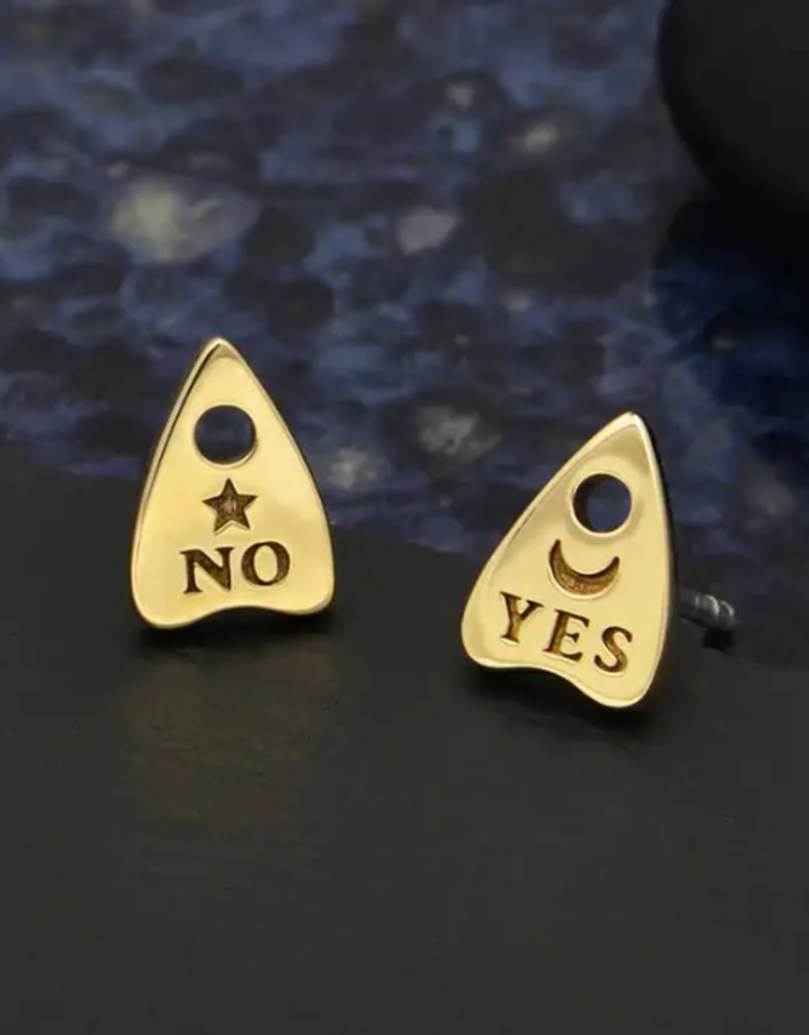 Ouija Post Earrings 9x6mm | Bronze