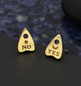 Ouija Post Earrings 9x6mm | Bronze