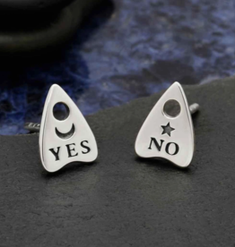 Ouija Post Earrings 9x6mm | Recycled Sterling Silver