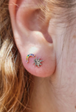 Pot Leaf Post Earrings 7x7mm | Bronze