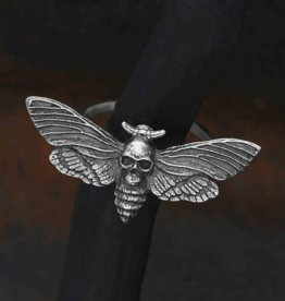 Realistic Deaths Head Moth Ring | Sterling Silver