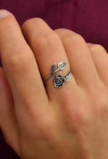 Rose Adjustable Ring | Sterling Silver Rose Adjustable Ring | Sterling Silver