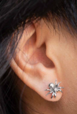 Spider Post Earrings 11x12mm | Recycled Sterling Silver
