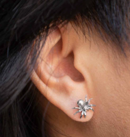 Spider Post Earrings 11x12mm | Recycled Sterling Silver