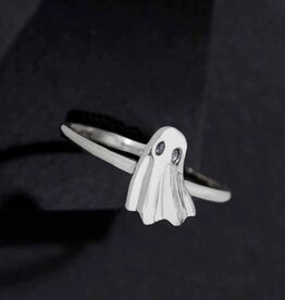 Sterling Silver 3D Ghost Ring |