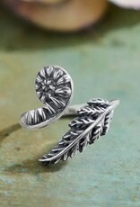 Sterling Silver Adjustable Fern Ring