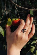 Sterling Silver Adjustable Moon Phase Ring