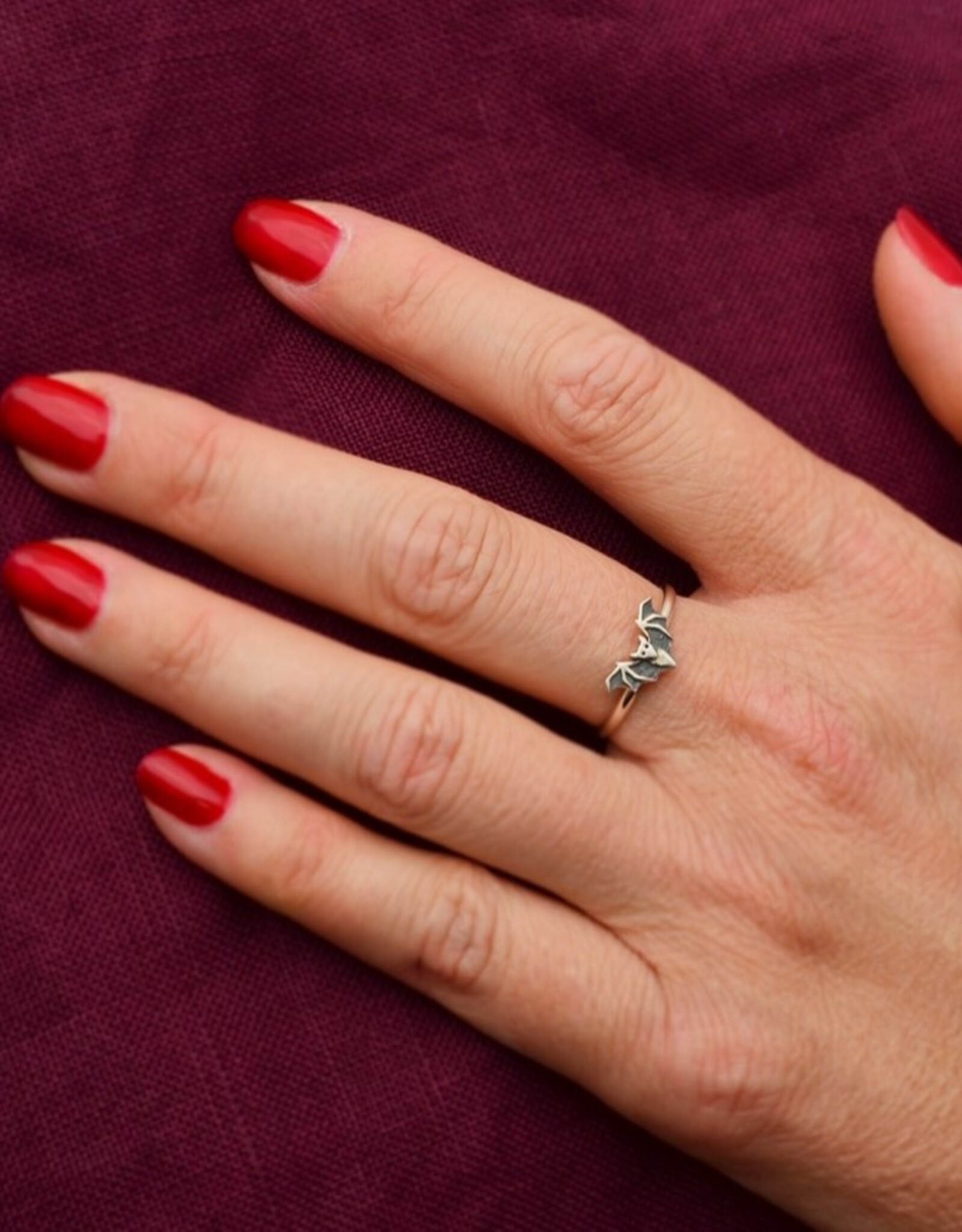 Sterling Silver Bat Ring |