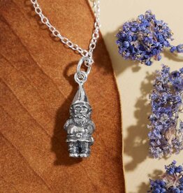 Sterling Silver Garden Gnome Charm Necklace 18 Inch Sterling Silver Garden Gnome Charm Necklace 18 Inch