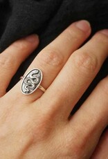 Sterling Silver Oval Snake Ring |