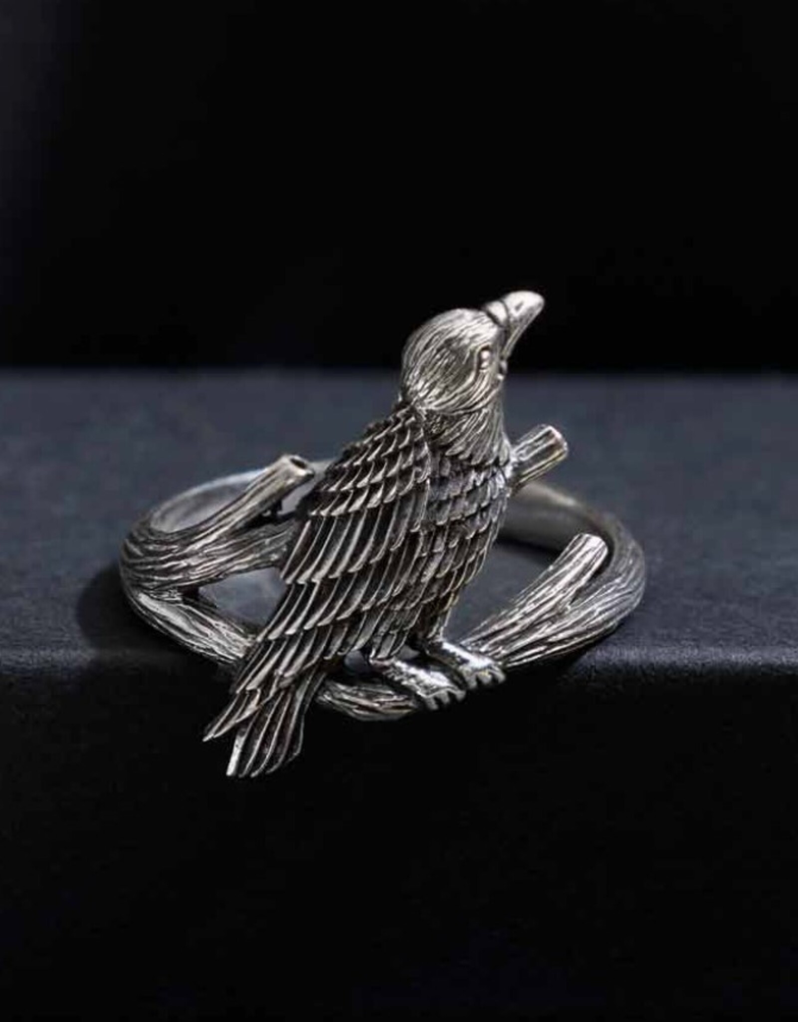 Sterling Silver Raven Ring |