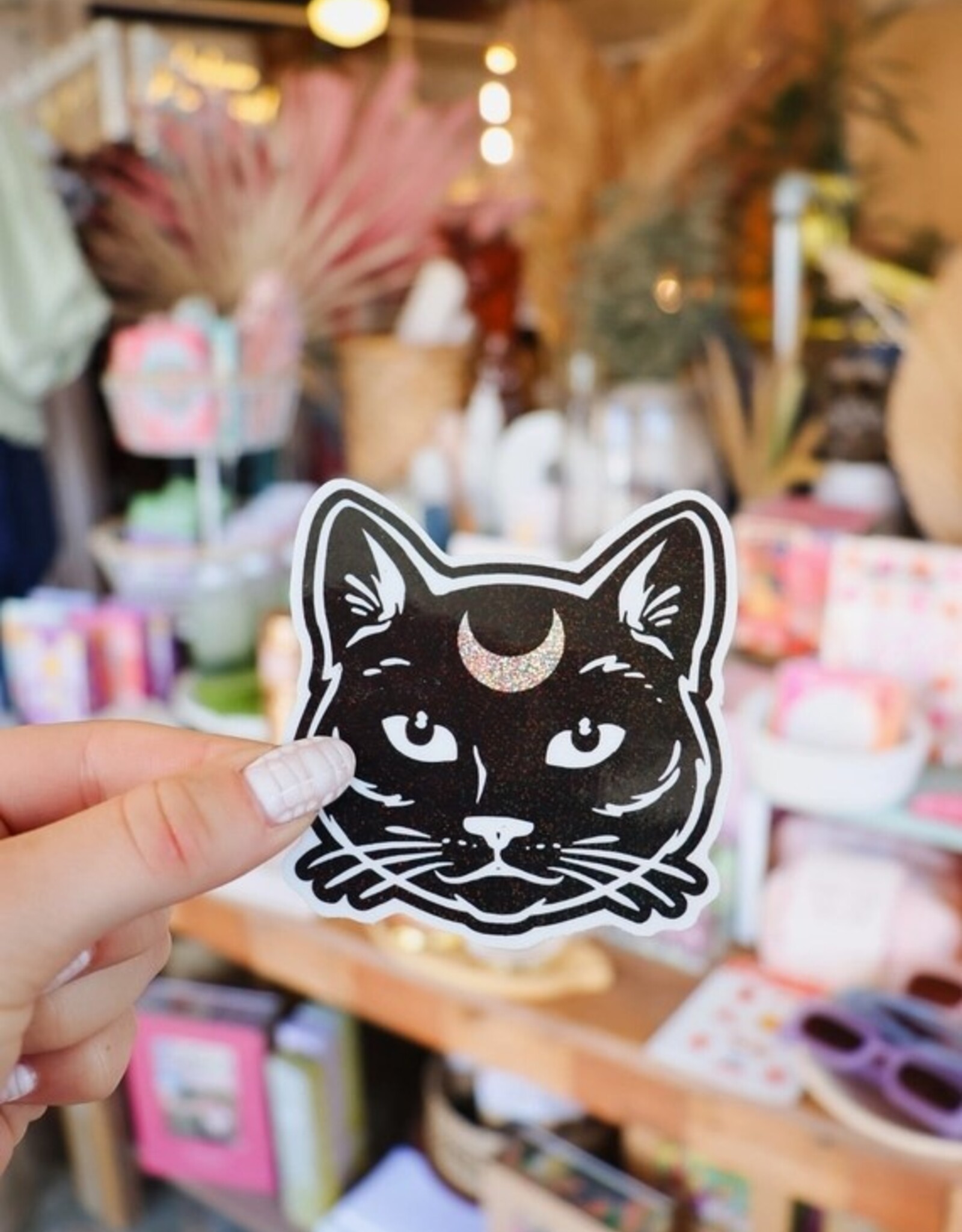 Spooky Kitty Black Cat Sticker