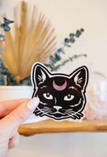 Spooky Kitty Black Cat Sticker