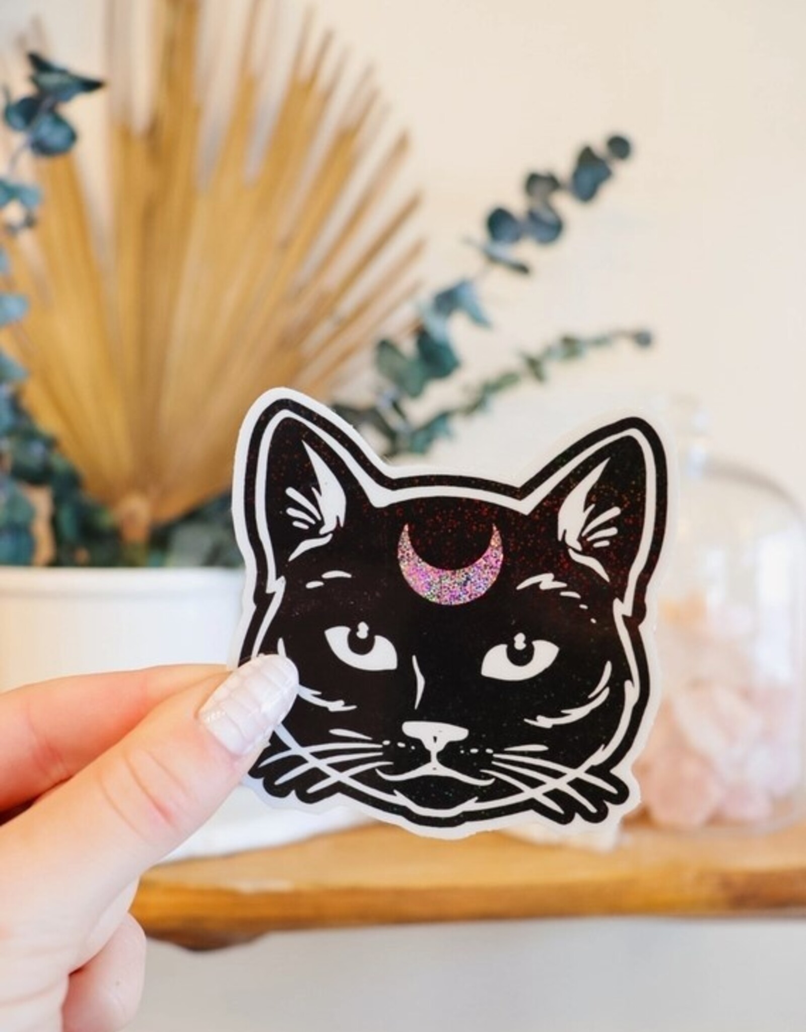 Spooky Kitty Black Cat Sticker
