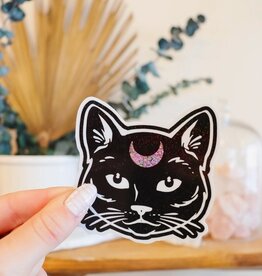 Spooky Kitty Black Cat Sticker