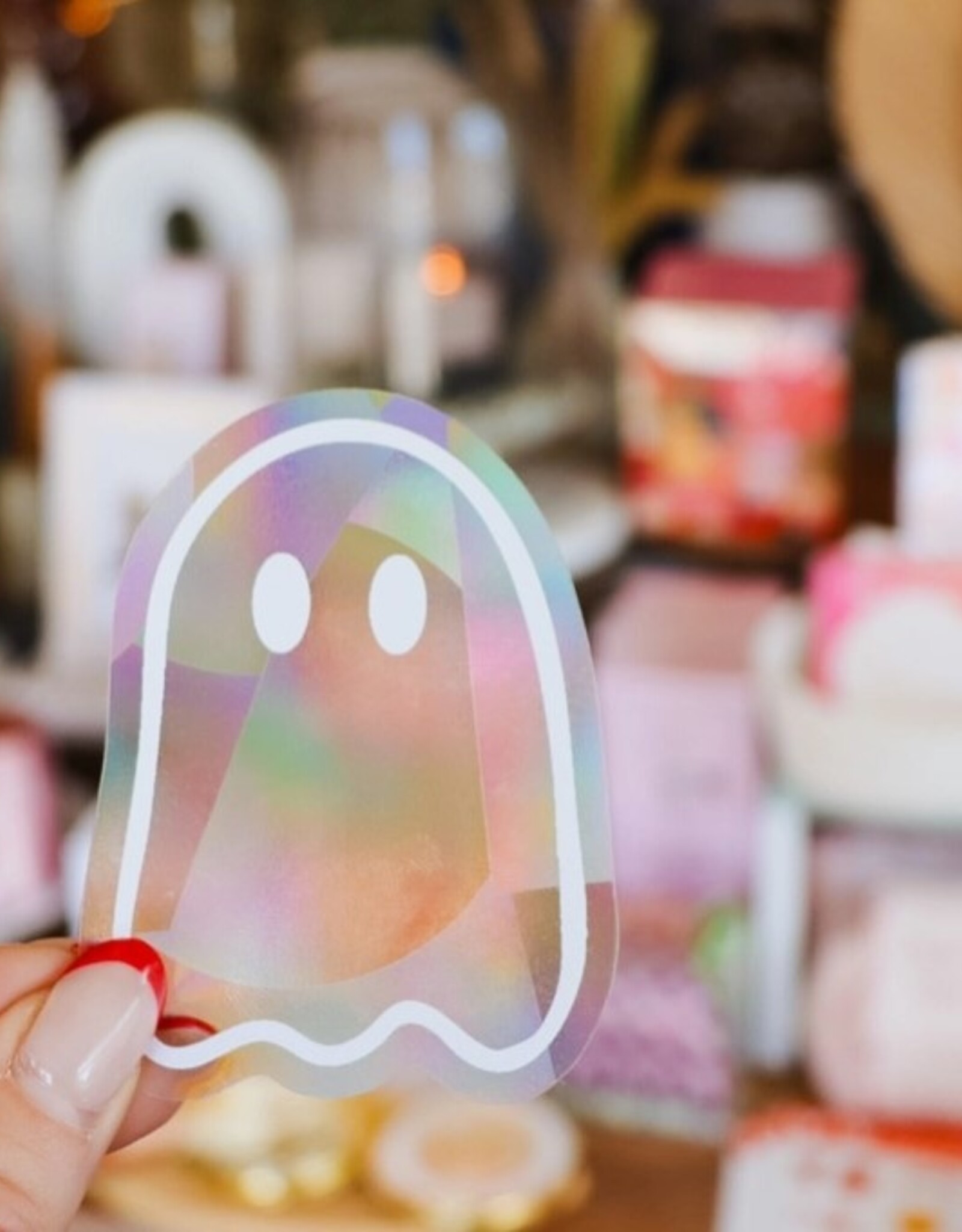 Ghost Mini Suncatcher Sticker Halloween