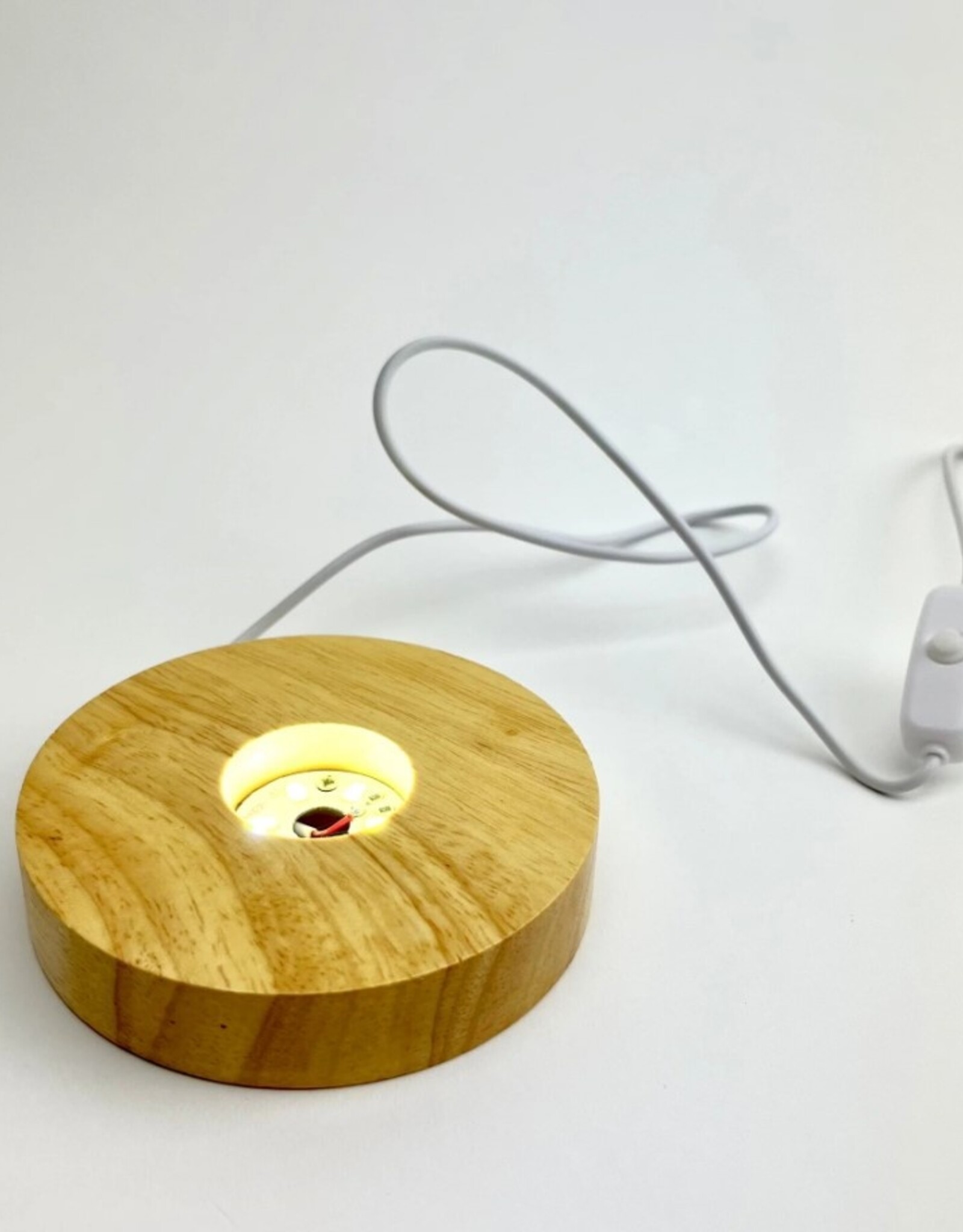 LED Wood Base Stands 4"