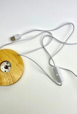 LED Wood Base Stands 4"
