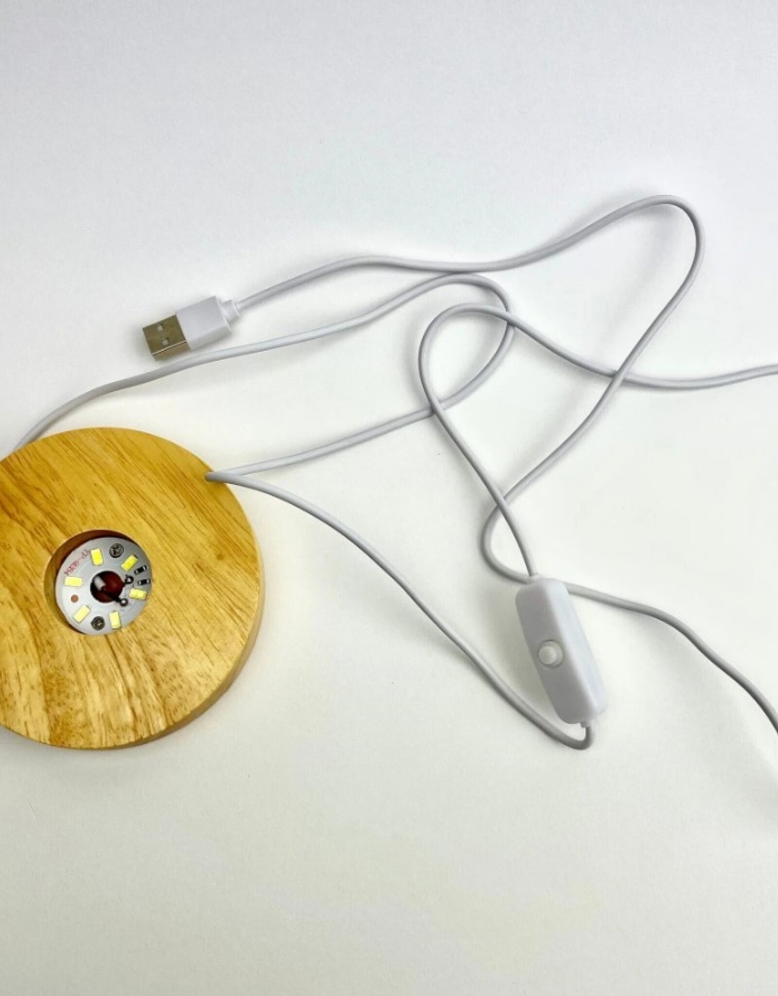LED Wood Base Stands 4"