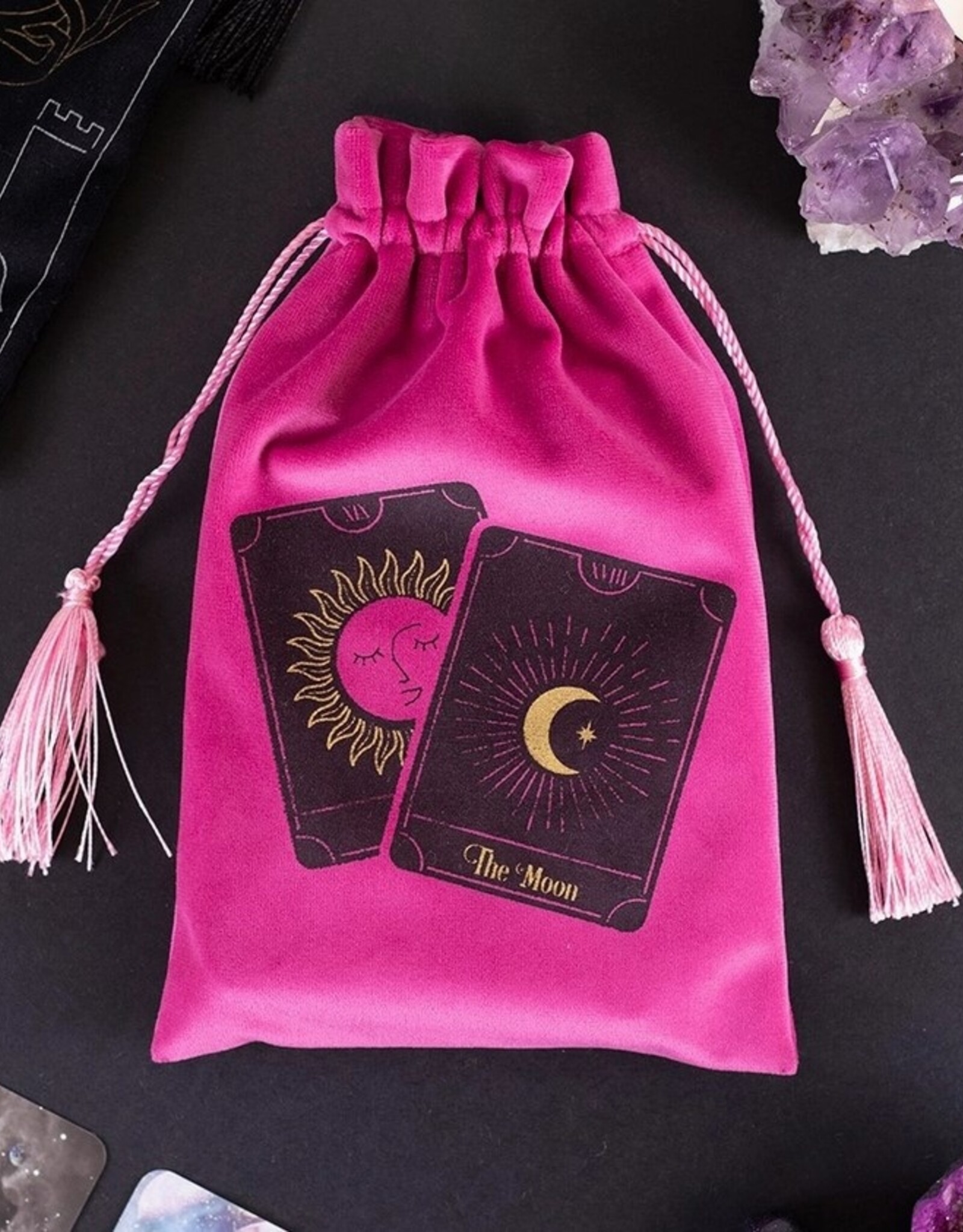 *Pink Tarot Cards Drawstring Pouch