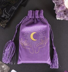 *Purple Tarot Hands Drawstring Pouch