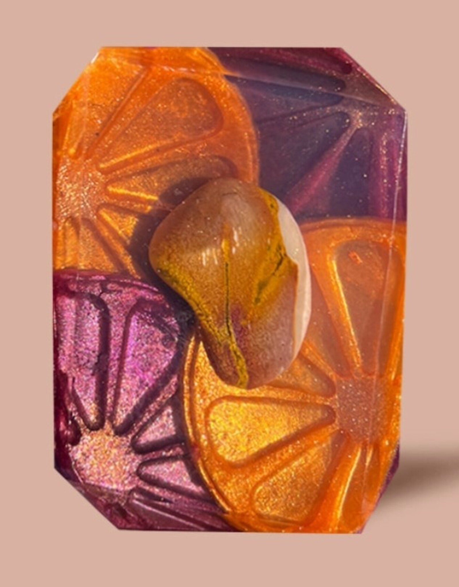 Crystal Infused Soap *Sun God Pumpkin/Fall/Autumn Inspired 7 oz