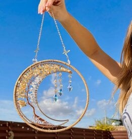 Tree of Wealth Citrine Suncatcher - Abundance Gemstones