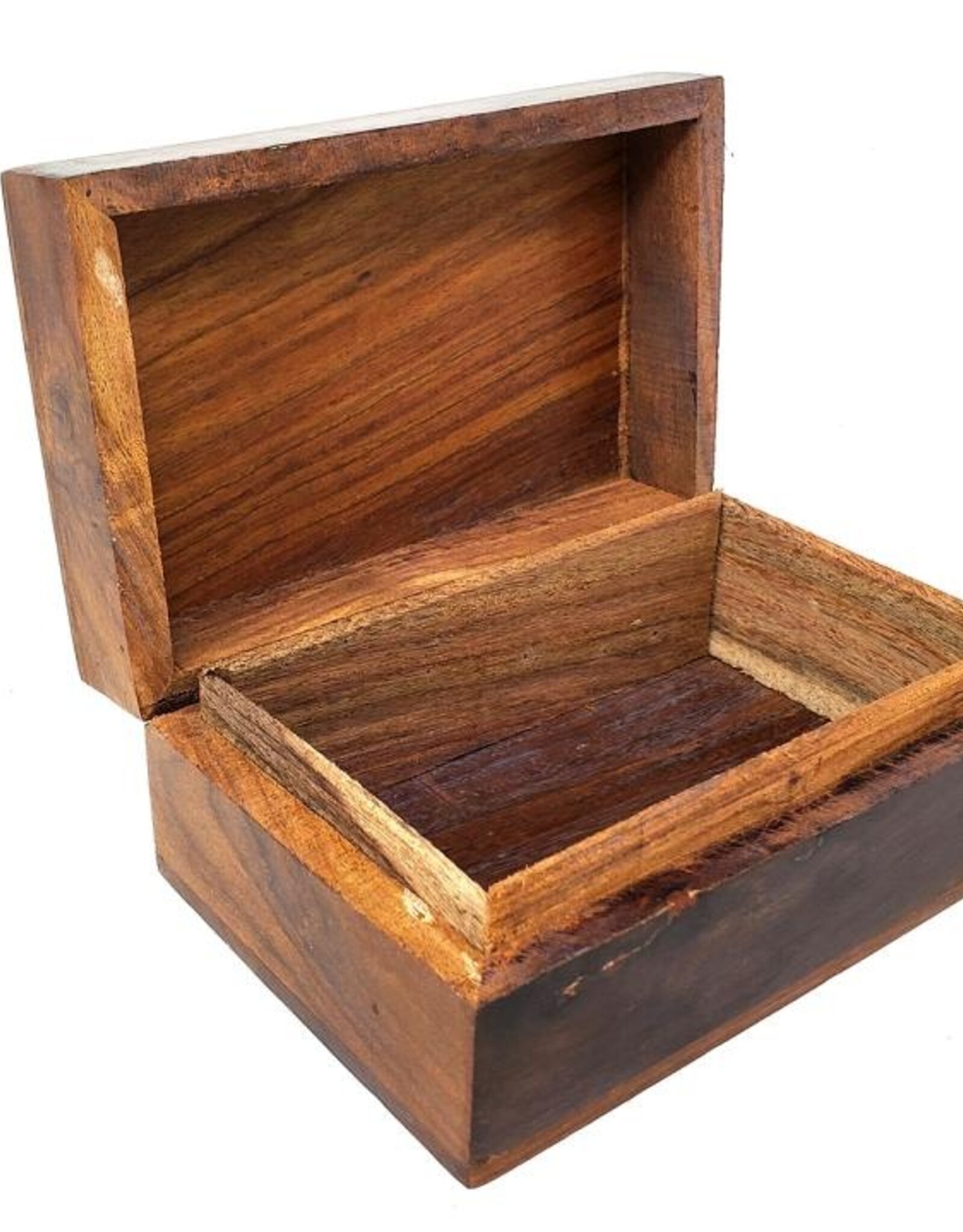 Wooden Box - Triple Moon Pentagram Carved 4x6"