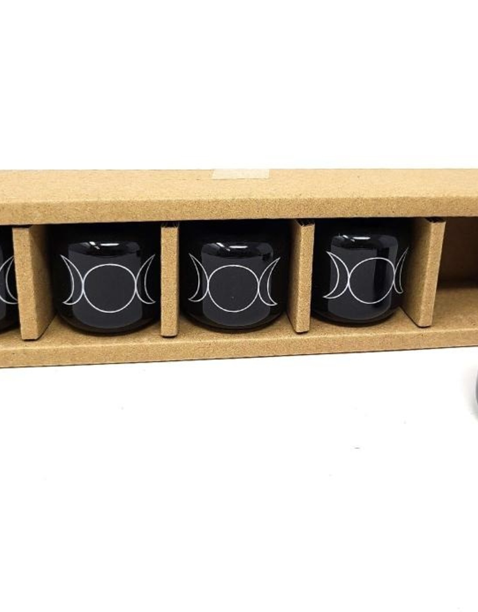 Candle Holder - Triple Moon Black Chime 1.25"H 1.25"W