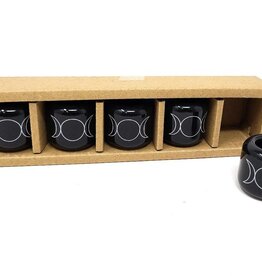 Candle Holder - Triple Moon Black Chime 1.25"H 1.25"W