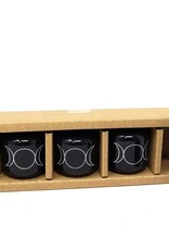 Candle Holder - Triple Moon Black Chime 1.25"H 1.25"W