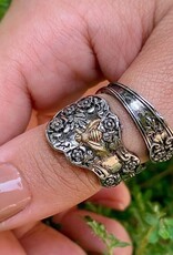 Flower Bee Spoon Ring - Queen Bee - Bug Thumb Ring | 7 US/CA