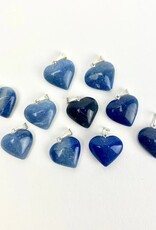 Mini Heart Pendants- Blue quartz
