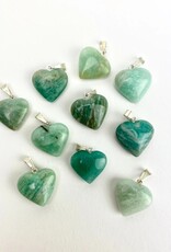 Mini Heart Pendants | Brazil | 17-18mm |Amazonite