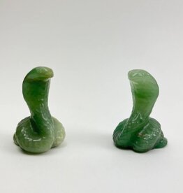 Crystal Carved Serpent | 50mm | Green Aventurine