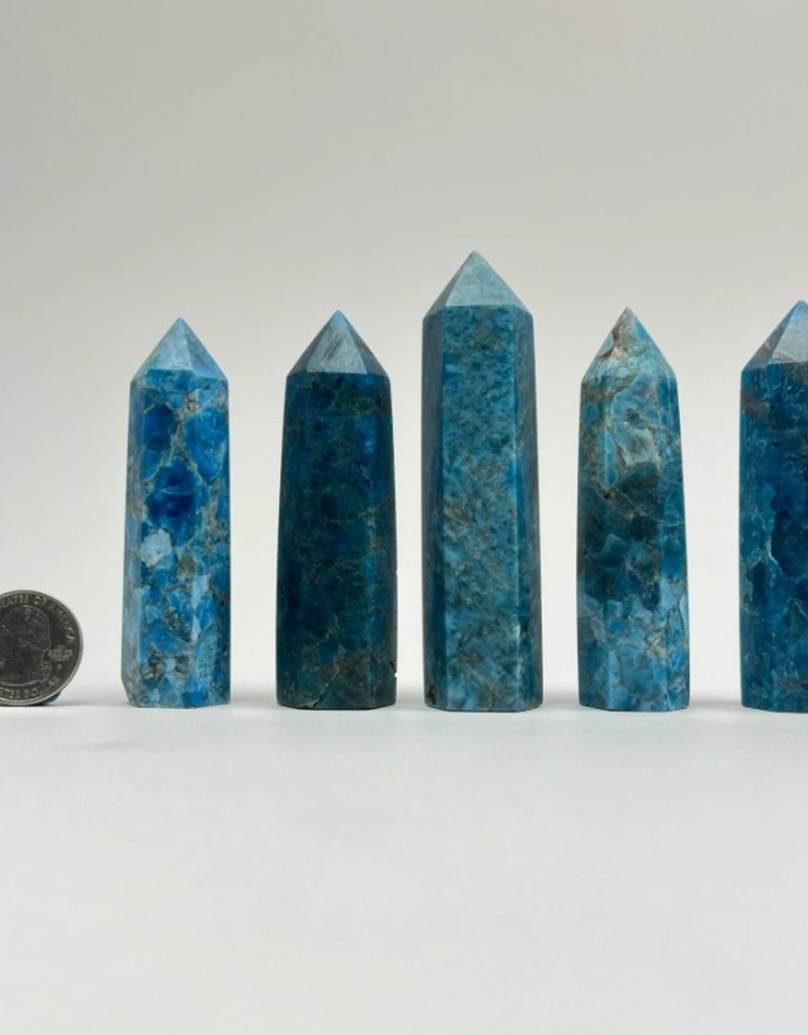 Blue Apatite | Standing Point Skinny |80-90mm