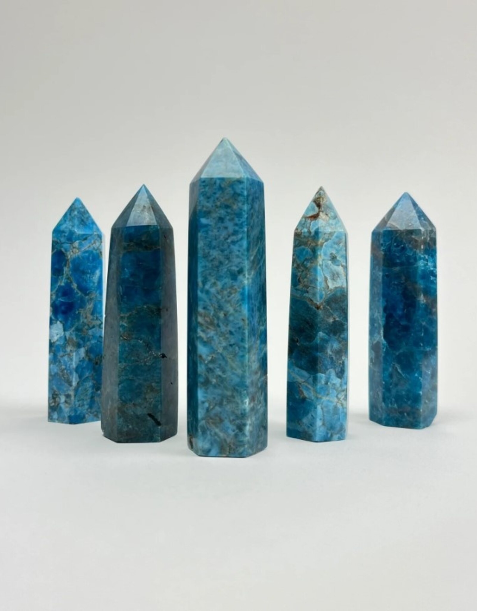Blue Apatite | Standing Point Skinny |80-90mm