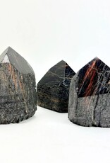 Black Tourmaline w/ Hematite Waves | Standing Generator Point
