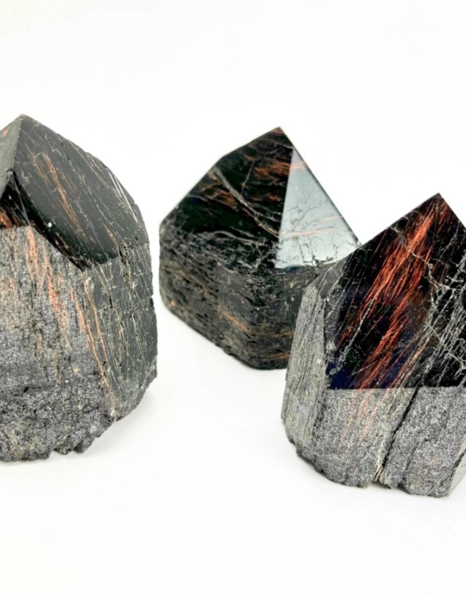 Black Tourmaline w/ Hematite Waves | Standing Generator Point