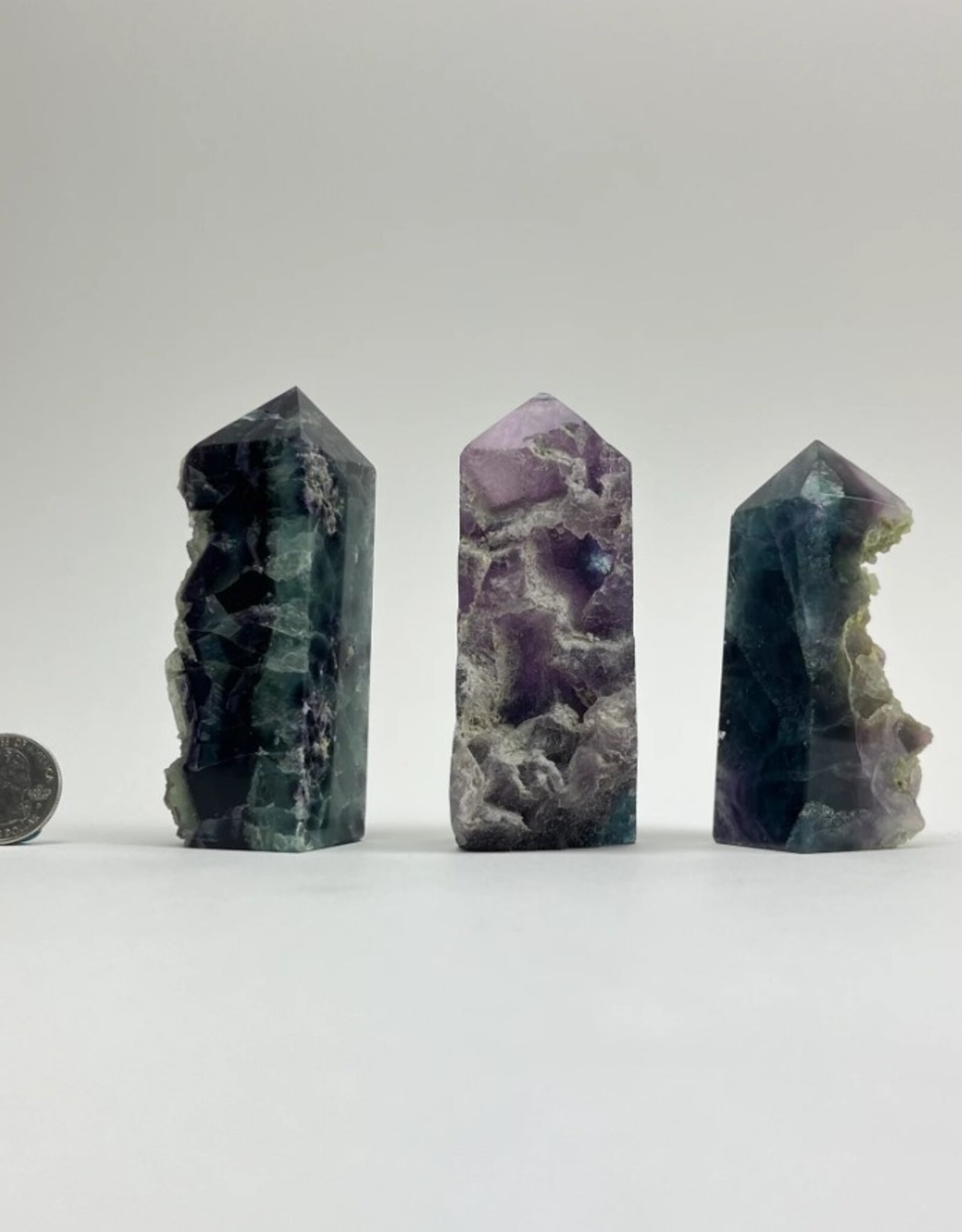 Fluorite | Standing Point w/ Raw Face | 90-110mm