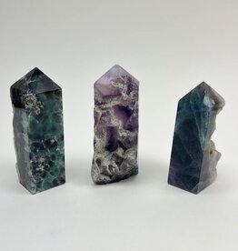 Fluorite | Standing Point w/ Raw Face | 90-110mm