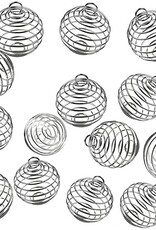 Spiral Crystal Cage Pendants