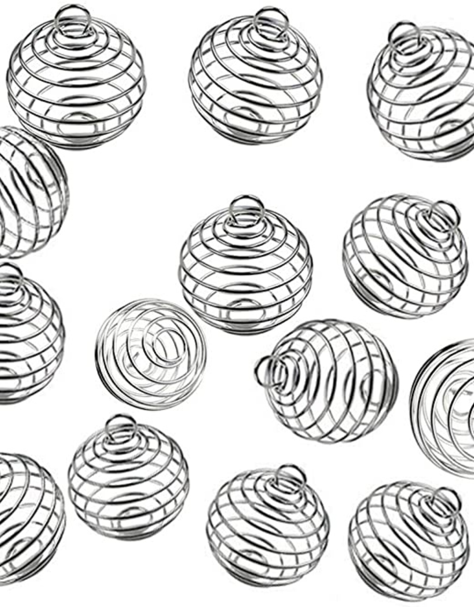 Spiral Crystal Cage Pendants