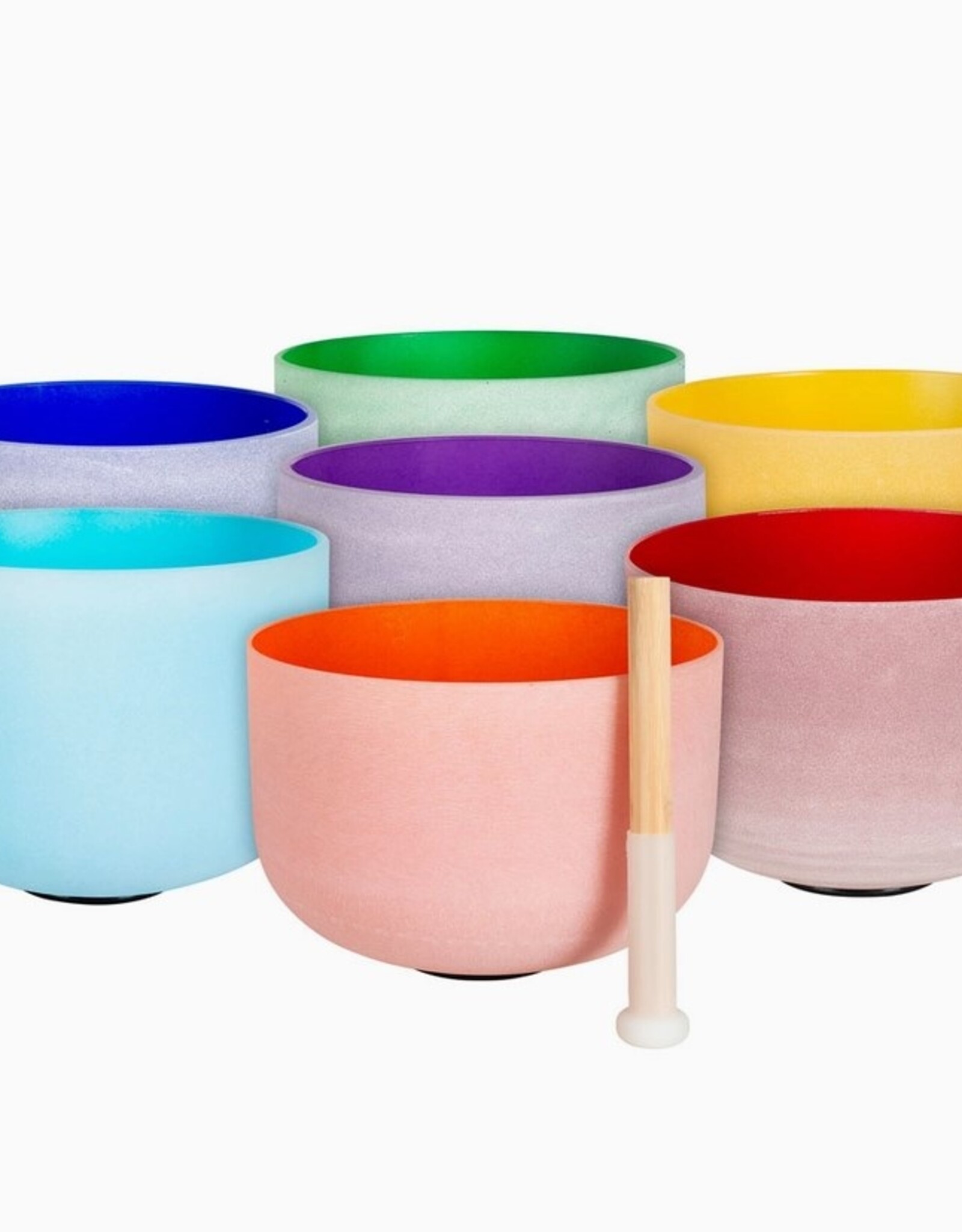 10" Colored Crystal Singing Bowls |