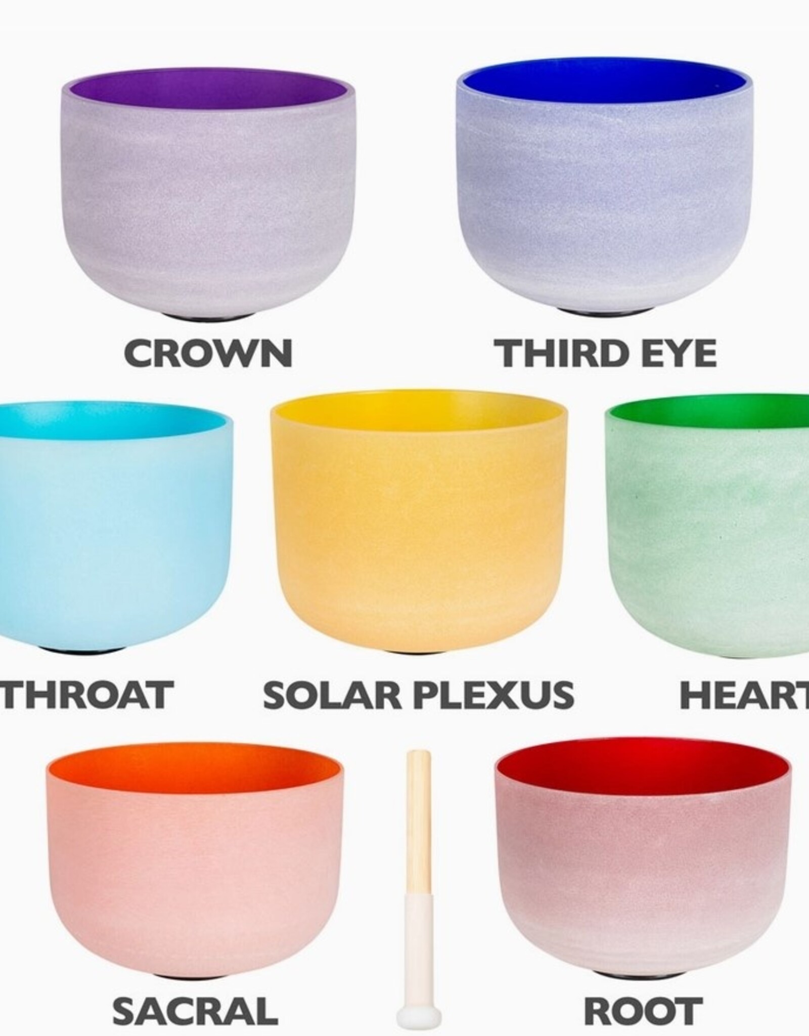 10" Colored Crystal Singing Bowls |