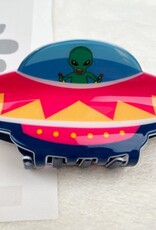 Ufo Cartoon Anime Alien Spaceship Hair Claw Clip |