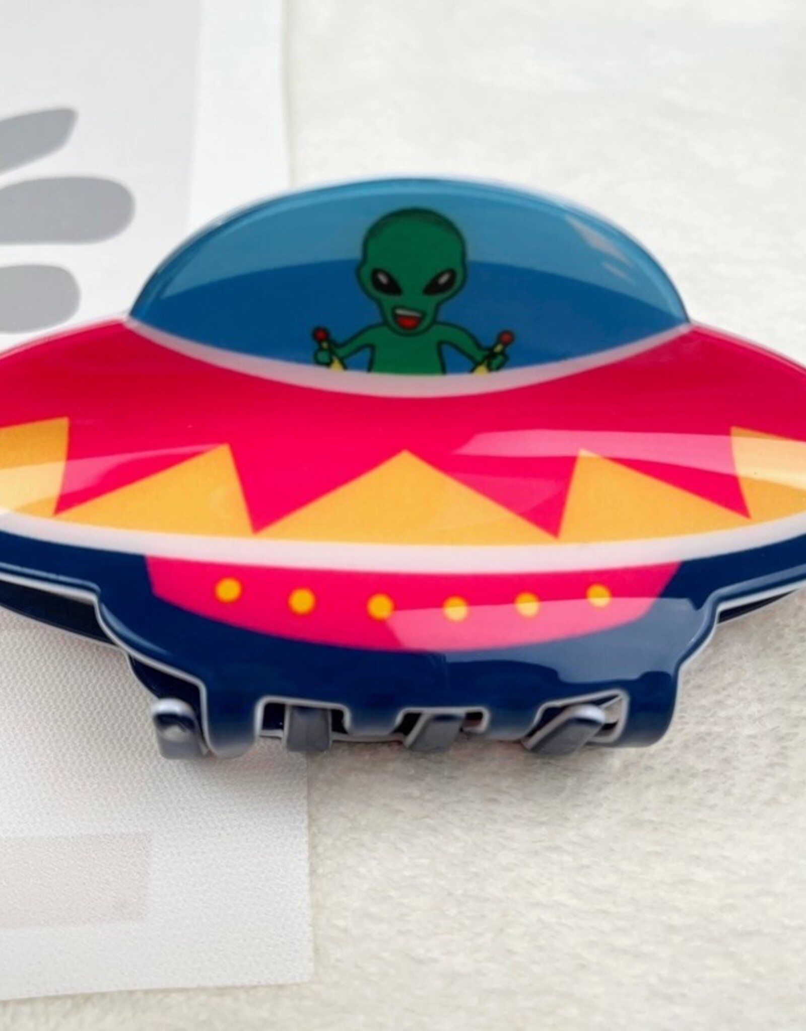 Ufo Cartoon Anime Alien Spaceship Hair Claw Clip |